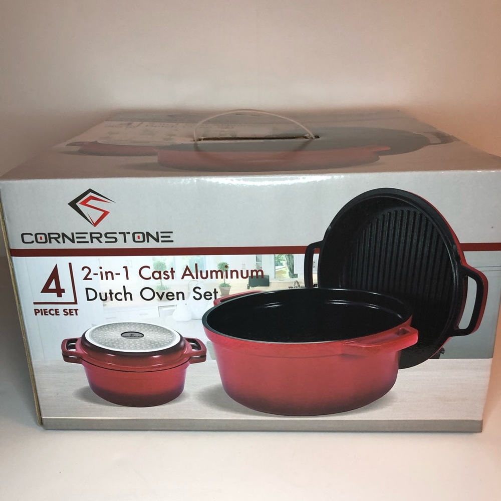 Cornerstone 4 piece set Aluminum Dutch Oven Set